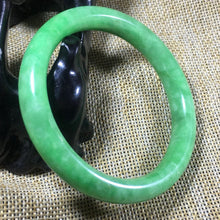 Load image into Gallery viewer, 10% OFF- 57/58/59 mm Certified Natural Jadeite Emerald Jade Bangle《Grade A》A004
