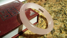 Load image into Gallery viewer, 10% OFF- 58/59/60mm Certified Natural Pink Emerald A*Jade Handcarved Bangle A20183