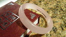 Load image into Gallery viewer, 10% OFF- 58/59/60mm Certified Natural Pink Emerald A*Jade Handcarved Bangle A20183