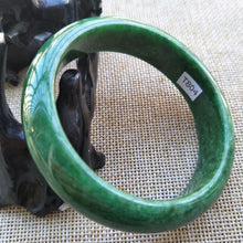 Load image into Gallery viewer, 10% OFF- 57/58/59 mm Certified Natural Jadeite Emerald A Jade HandCarved Round Bracelet Bangle T804