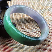 Load image into Gallery viewer, 10% OFF- 56/57/58 mm Certified Natural 3 Color Jadeite Emerald A Jade HandCarved Bracelet Bangle A001