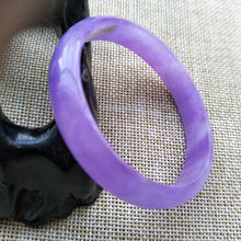 Load image into Gallery viewer, 10% OFF- 54/55/56 mm Certified Natural Purple Jadeite Emerald A Jade HandCarved Bracelet Bangle WS60215504