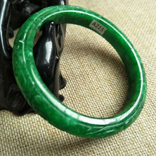 Load image into Gallery viewer, 10% OFF- 59/60/61 mm Certified Natural Jadeite Emerald Jade Bangle《Grade A》A215