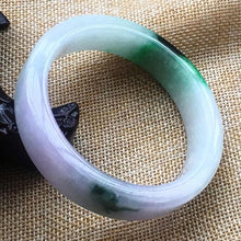 Load image into Gallery viewer, 10% OFF- 57/58/59 mm Certified Natural 3 Color Jadeite Emerald A Jade HandCarved Bracelet Bangle F038