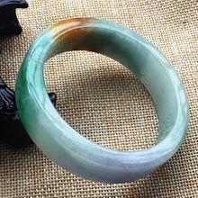 Load image into Gallery viewer, 10% OFF- 58/59/60 mm Certified Natural 3 Color Jadeite Emerald A Jade HandCarved Bracelet Bangle F030