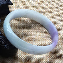Load image into Gallery viewer, 10% OFF- 55/56/57 mm Certified Natural Lavender Jadeite Emerald A Jade HandCarved Bracelet Bangle F023