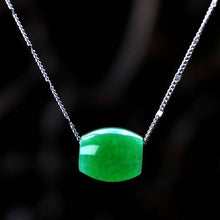 Load image into Gallery viewer, 10% OFF- Certified Natural Ice Jadeite Emerald A*Jade HandCarved Bead Pendant