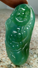 Load image into Gallery viewer, 10% OFF- Certified Natural Ice Jadeite Emerald Jade Buddha Pendant《Grade A》1123