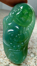Load image into Gallery viewer, 10% OFF- Certified Natural Ice Jadeite Emerald Jade Buddha Pendant《Grade A》1123