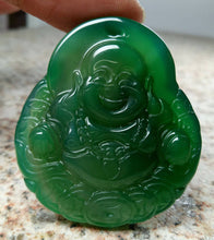 Load image into Gallery viewer, 10% OFF- Certified Natural Ice Emerald A*Jade HandCarved Buddha Pendant N1124