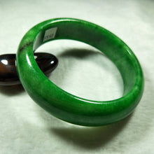 Load image into Gallery viewer, 10% OFF- 57/58/59 mm Certified Natural Jadeite Emerald Jade Bangle《Grade A》F548