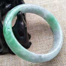 Load image into Gallery viewer, 10% OFF- 57/58/59 mm Certified Natural Jadeite Emerald A Jade HandCarved Bangle W143