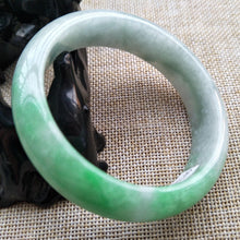 Load image into Gallery viewer, 10% OFF- 56/57/58 mm Certified Natural Jadeite Emerald A Jade HandCarved Bangle W140