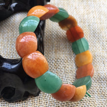 Load image into Gallery viewer, 56-62 mm Certified Natural Multi-Color Icy Emerald Jade Beads Stretchy Bracelet 《Grade A》