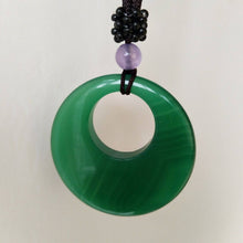 Load image into Gallery viewer, 10% OFF- Certified Natural Jadeite Emerald A*Jade HandCarved Peace Buckle Pendant