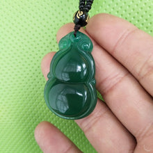 Load image into Gallery viewer, 10% OFF- Certified Natural Jadeite Emerald Jade Gourd Pendant《Grade A》