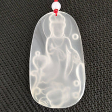 Load image into Gallery viewer, 10% OFF- Certified Natural Icy Jadeite Emerald Jade Guanyin Pendant《Grade A》