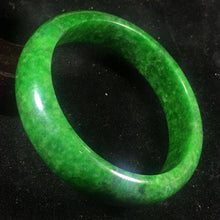 Load image into Gallery viewer, 10% OFF- 57/58/59 mm Certified Natural Jadeite Emerald Jade Bangle《Grade A》A203
