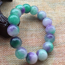 Load image into Gallery viewer, 190 mm/7.5 in-Certified Natural Multi-Color Icy Emerald A Jade Beads Stretchy Bracelet