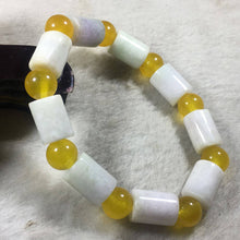 Load image into Gallery viewer, 56-62 mm Certified Natural Jadeite Emerald Dongling Jade Beads Stretchy Bracelet《Grade A》