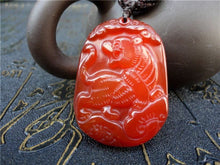 Load image into Gallery viewer, 10% OFF- Certified Natural Jadeite Emerald Jade Tablet Tiger Pendant 《Grade A》A2018