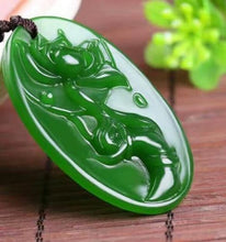 Load image into Gallery viewer, 10% OFF- Certified Natural Jadeite Emerald Jade Lotus Pendant《Grade A》