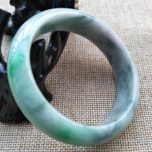 Load image into Gallery viewer, 10% OFF- 56/57/58 mm Certified Natural Jadeite Emerald Jade Bangle《Grade A》P606