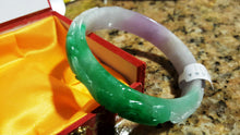 Load image into Gallery viewer, 10% OFF- 57/58/59 mm Certified Natural Jadeite Emerald Jade Bangle《Grade A》A021