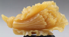 Load image into Gallery viewer, 8''L- Chinese Genuine Natural Yellow Jade Handcarved Lucky Cabbage Statue