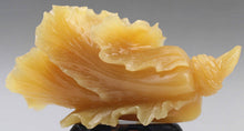 Load image into Gallery viewer, 8''L- Chinese Genuine Natural Yellow Jade Handcarved Lucky Cabbage Statue