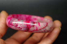 Load image into Gallery viewer, 10% OFF- 58/59/60 mm Certified Natural Red Peach Blossom Jadeite Emerald Jade Bracelet Bangle 《Grade A》XB-029