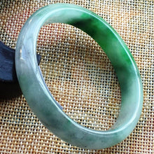 Load image into Gallery viewer, 10% OFF- 52/53/54 mm Certified Natural Jadeite Emerald Jade Bangle《Grade A》A60