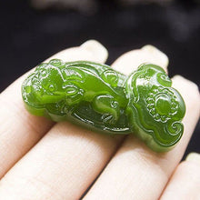 Load image into Gallery viewer, 10% OFF- Certified Natural Jadeite Emerald Jade Dragon-Ruyi Pendant《Grade A》