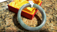 Load image into Gallery viewer, 10% OFF- 58/59/60 mm Certified Natural Jadeite Emerald Jade Bangle《Grade A》A039