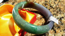 Load image into Gallery viewer, 10% OFF- 57/58/59 mm Certified Natural Jadeite Emerald Jade Bangle《Grade A》A025