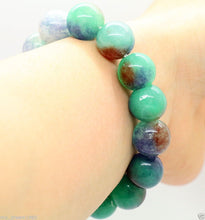Load image into Gallery viewer, 190 mm/7.5 in-Certified Natural Multi-Color Icy Emerald Jade Beads Stretchy Bracelet