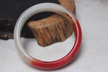 Load image into Gallery viewer, 10% OFF- 58/59/60 mm Certified Natural Red Emerald A*Jade Handcarved Bangle H372