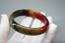 Load image into Gallery viewer, 10% OFF- 58/59/60 mm Certified Natural Red Emerald A*Jade Handcarved Bangle XB-305