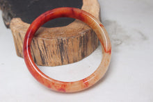 Load image into Gallery viewer, 10% OFF- 58/59/60 mm Certified Natural Red Emerald A*Jade Handcarved Bangle H470