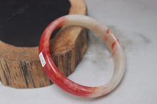Load image into Gallery viewer, 10% OFF- 58/59/60 mm Certified Natural Red Emerald A*Jade Handcarved Bangle B289