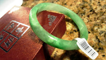 Load image into Gallery viewer, 10% OFF- 54/55/56 mm Certified Natural Jadeite Emerald Jade Bangle《Grade A》A024