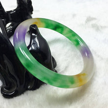 Load image into Gallery viewer, 10% OFF- 60/61/62mm Certified Natural Jadeite Emerald A*Jade HandCarved Bangle A4198