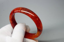 Load image into Gallery viewer, 10% OFF- 56/57/58 mm Certified Natural Red Emerald A*Jade Handcarved Bangle XB-304