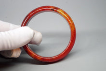 Load image into Gallery viewer, 10% OFF- 56/57/58 mm Certified Natural Red Emerald A*Jade Handcarved Bangle XB-304