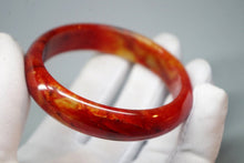Load image into Gallery viewer, 10% OFF- 56/57/58 mm Certified Natural Red Emerald A*Jade Handcarved Bangle XB-304