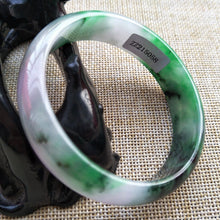 Load image into Gallery viewer, 10% OFF- 56/57/58 mm Certified Natural 3 Color Jadeite Emerald A Jade HandCarved Bracelet Bangle 5058