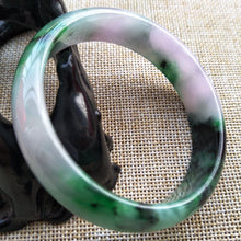 Load image into Gallery viewer, 10% OFF- 56/57/58 mm Certified Natural 3 Color Jadeite Emerald A Jade HandCarved Bracelet Bangle 5058