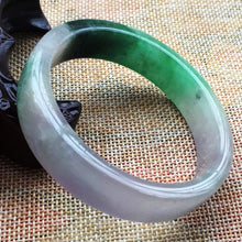 Load image into Gallery viewer, 10% OFF- 56/57/58 mm Certified Natural 3 Color Jadeite Emerald A Jade HandCarved Bracelet Bangle A001
