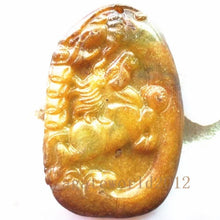 Load image into Gallery viewer, 10% OFF- Certified Natural Red Yellow Jadeite Emerald A*Jade HandCarved Lucky Horse Pendant BA2088