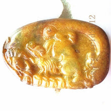Load image into Gallery viewer, 10% OFF- Certified Natural Red Yellow Jadeite Emerald A*Jade HandCarved Lucky Horse Pendant BA2088